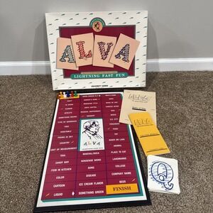 VTG Alva The Quick Think Board Game University Games  1987 100% Complete